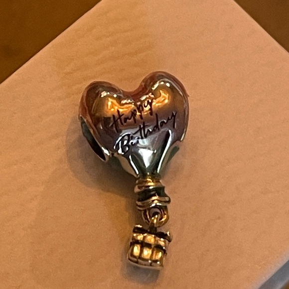 New Authentic Pandora Happy Birthday Purple Hot air balloon dangle charm - Picture 2 of 9